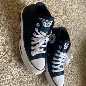 Worn twice high top black converse